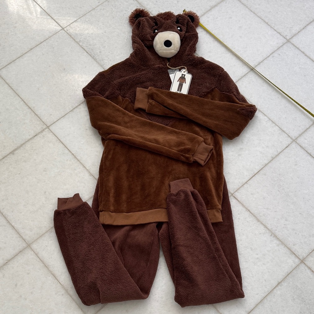 Primark Brown Bear Loungewear Set, XS